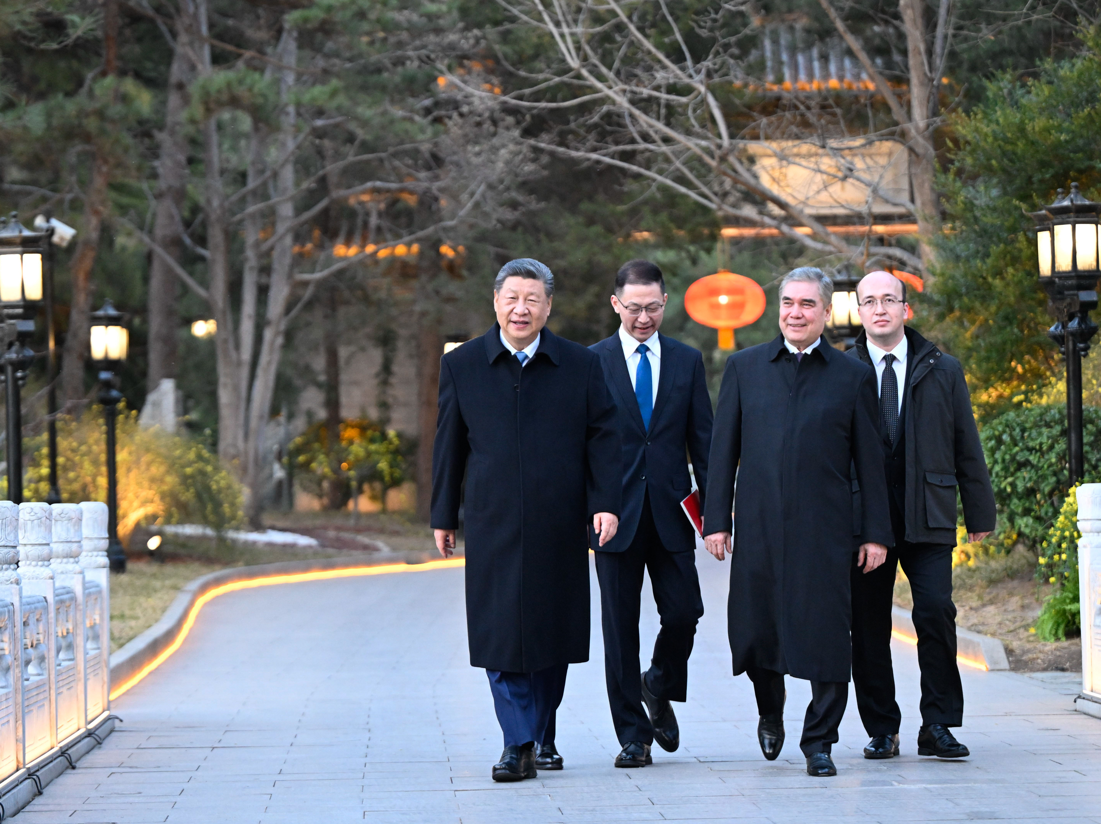 2026年3月18日,国家主席习近平在北京会见土库曼斯坦民族领袖、人民委员会主席别尔德穆哈梅多夫。