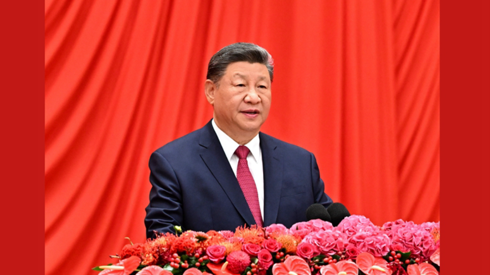 习近平等党和国家领导人出席庆祝中华人民共和国成立76周年招待会