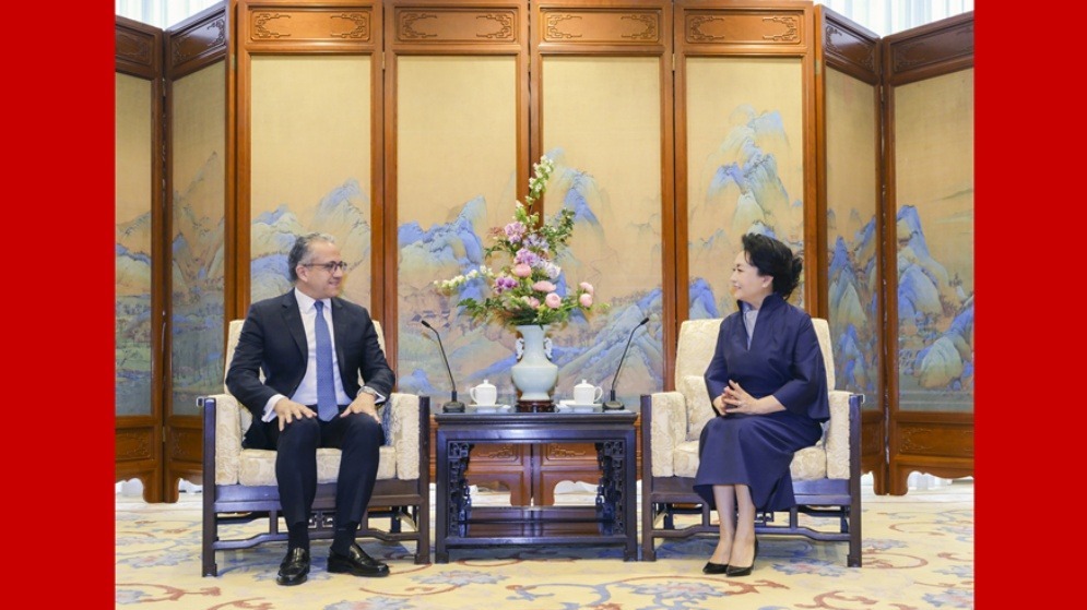 彭丽媛会见联合国教科文组织总干事阿纳尼
