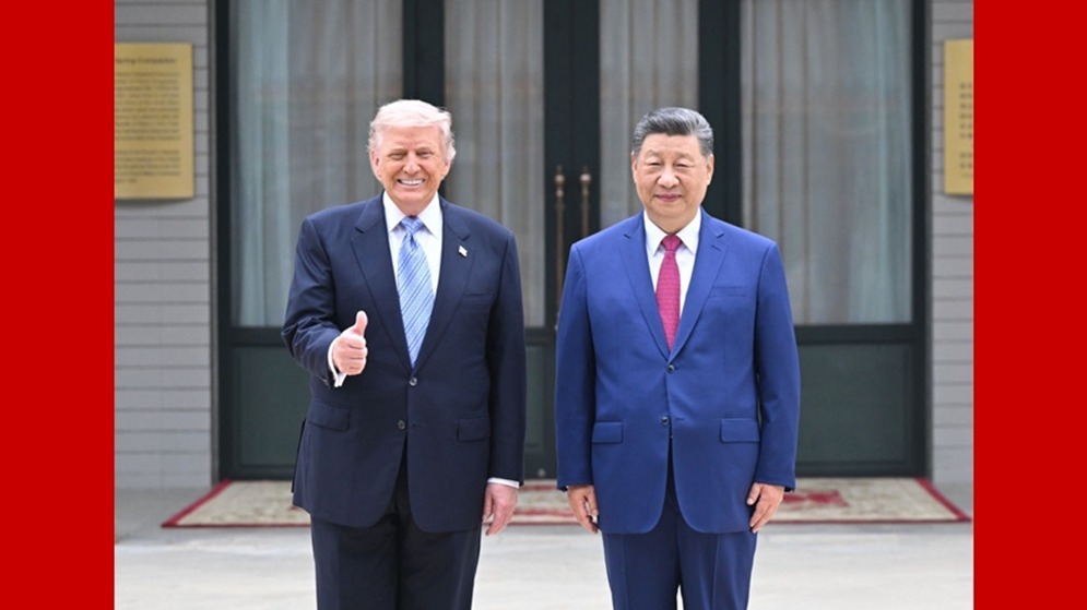 新华图讯丨习近平同美国总统特朗普在中南海小范围会晤