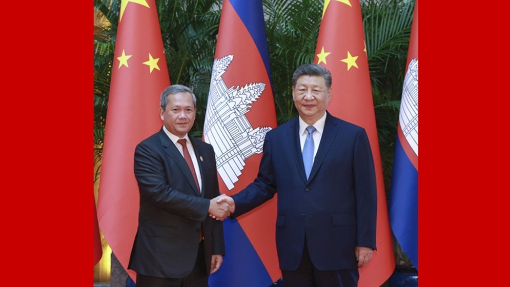 新华图讯丨习近平会见柬埔寨首相洪玛奈